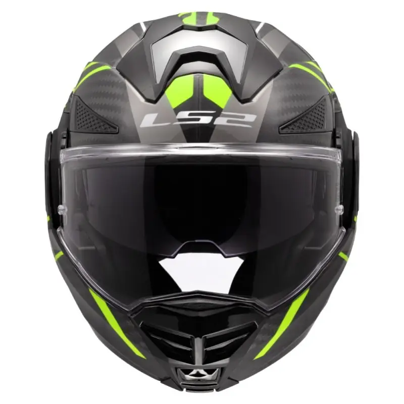Casco Moto Modulare 180° in Carbonio Ls2 FF901 Advant X C FUTURE 2 Giallo Fluo - immagine 5