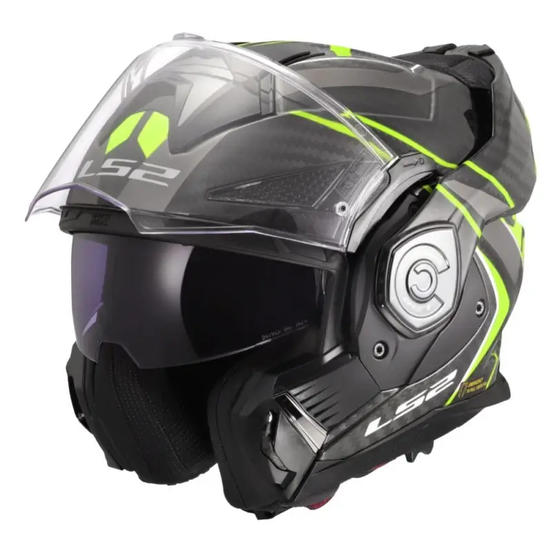 Casco Moto Modulare 180° in Carbonio Ls2 FF901 Advant X C FUTURE 2 Giallo Fluo