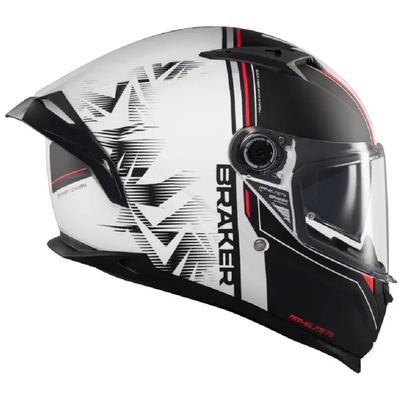 Casco Moto Integrale Mt Helmets BRAKER SV Charm A1 Opaco - immagine 4