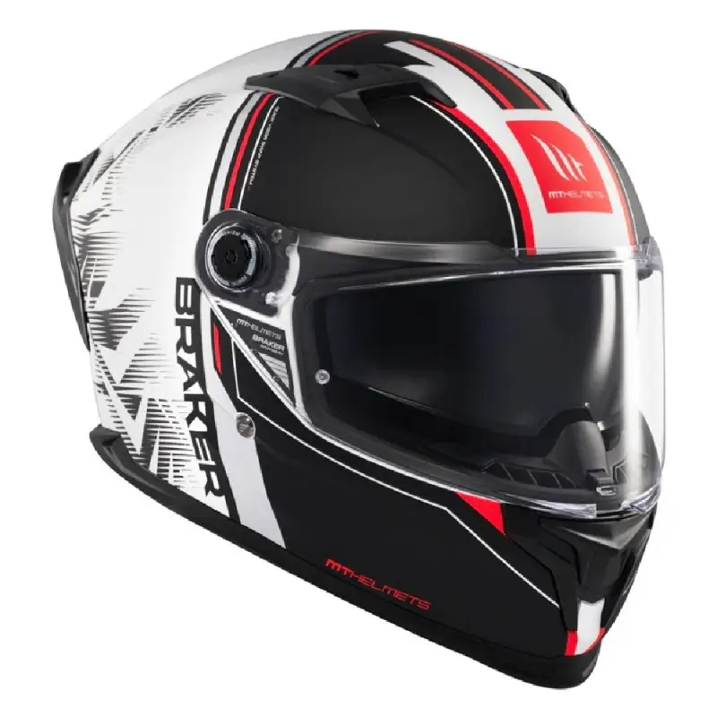 Casco Moto Integrale Mt Helmets BRAKER SV Charm A1 Opaco - immagine 3
