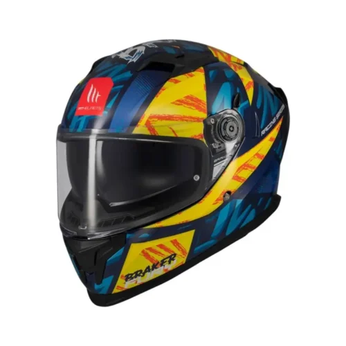 Casco Moto Integrale Mt Helmets BRAKER SV FURY C17 Lucido