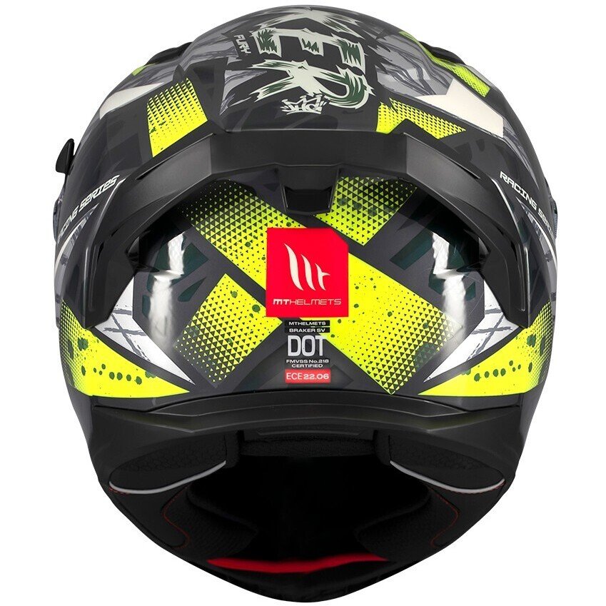 Casco Moto Integrale Mt Helmets BRAKER SV FURY C6 Lucido - immagine 2