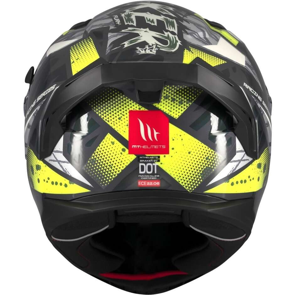 Casco Moto Integrale Mt Helmets BRAKER SV FURY C6 Lucido - immagine 5