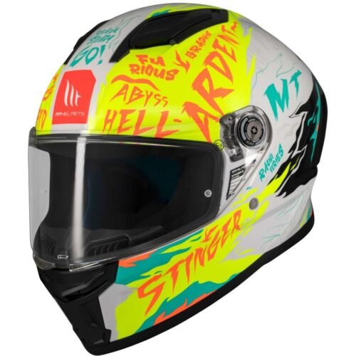Casco Moto Integrale Mt Helmets STINGER 2 ARDENT A3 Lucido