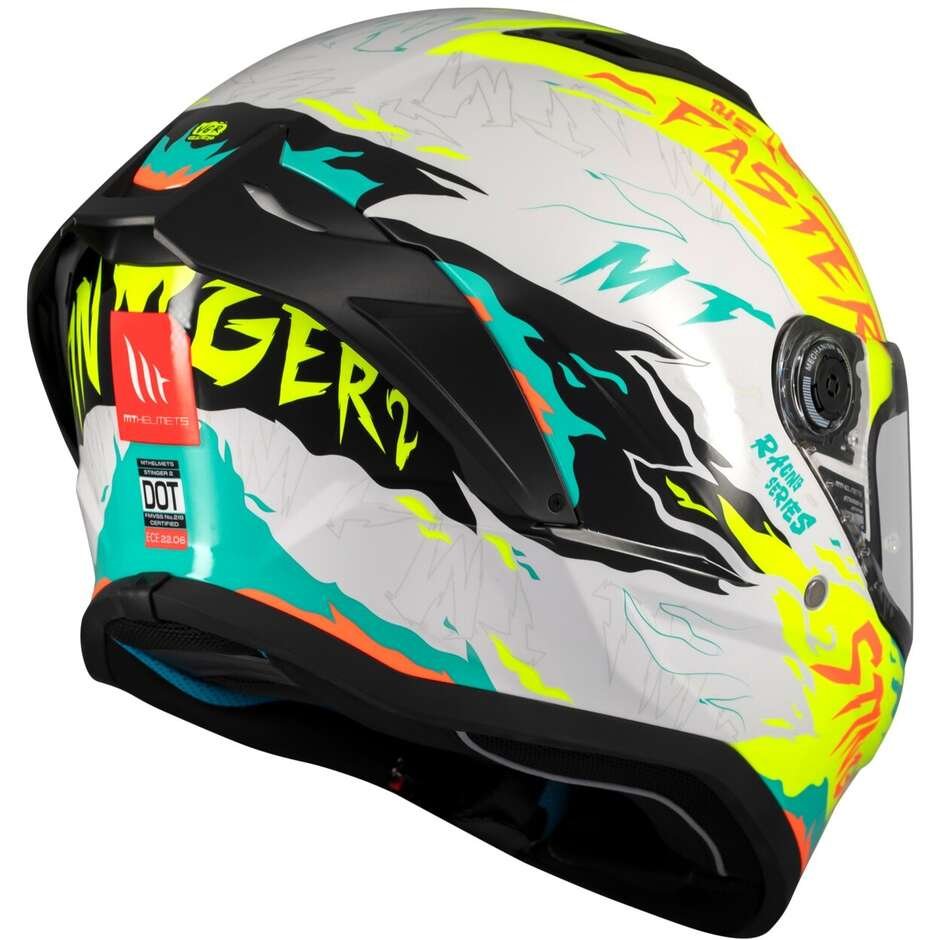 Casco Moto Integrale Mt Helmets STINGER 2 ARDENT A3 Lucido - immagine 4