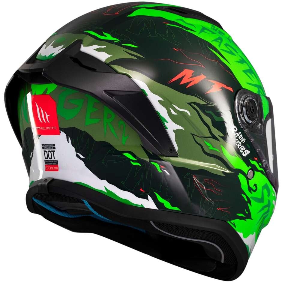 Casco Moto Integrale Mt Helmets STINGER 2 ARDENT C6 Lucido - immagine 7