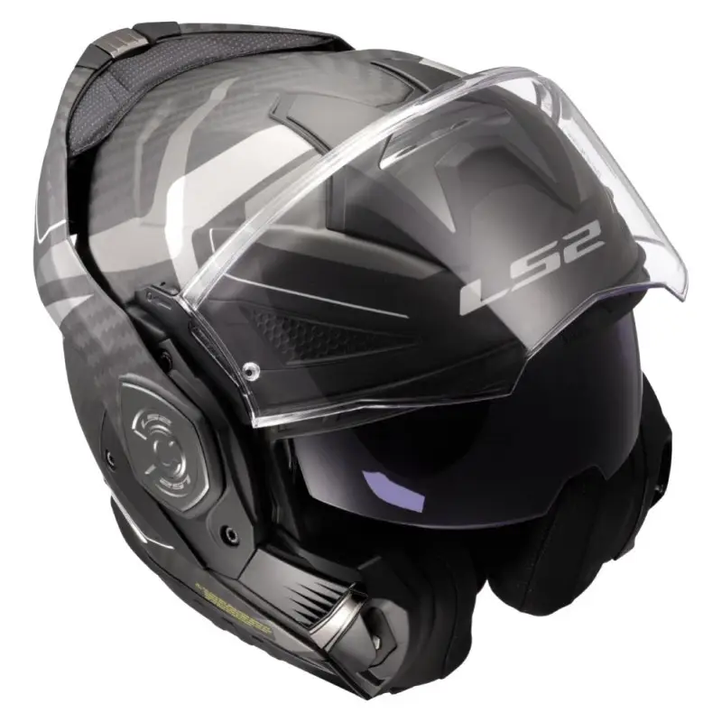 Casco Moto Modulare 180° in Carbonio LS2 FF901 Advant X C HORIZON Silver Grigio - immagine 7