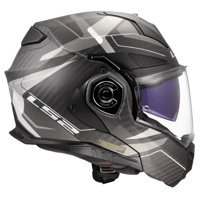 Casco Moto Modulare 180° in Carbonio LS2 FF901 Advant X C HORIZON Silver Grigio - immagine 5