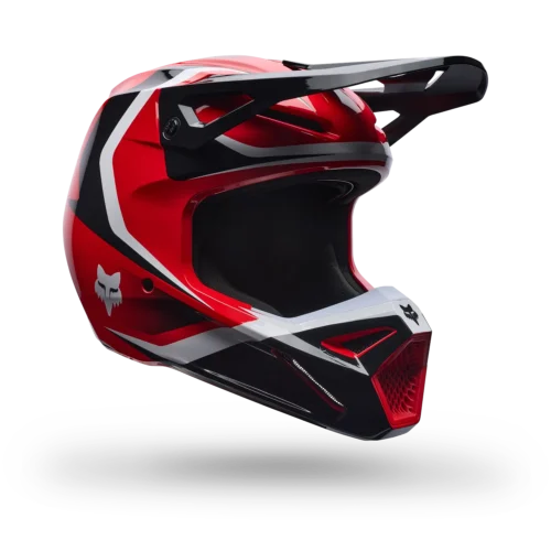 Casco Moto Cross Enduro Fox V1 Frame Red | Rosso Nero Bianco
