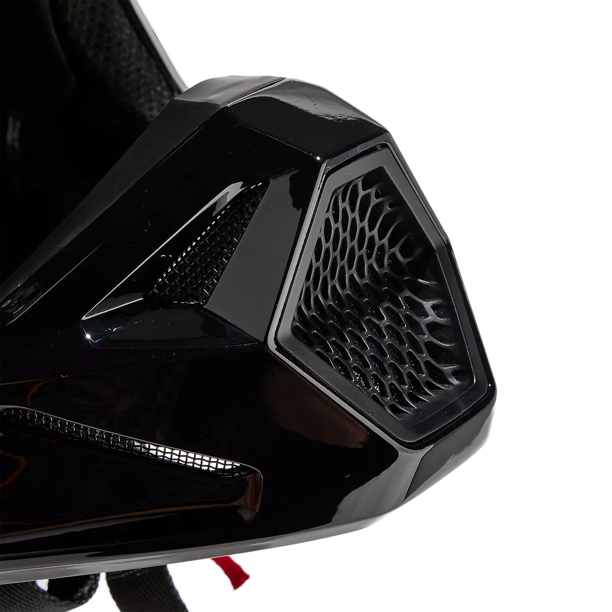 Casco Moto Cross Enduro Fox V1 Solid Black | Nero Lucido - immagine 8