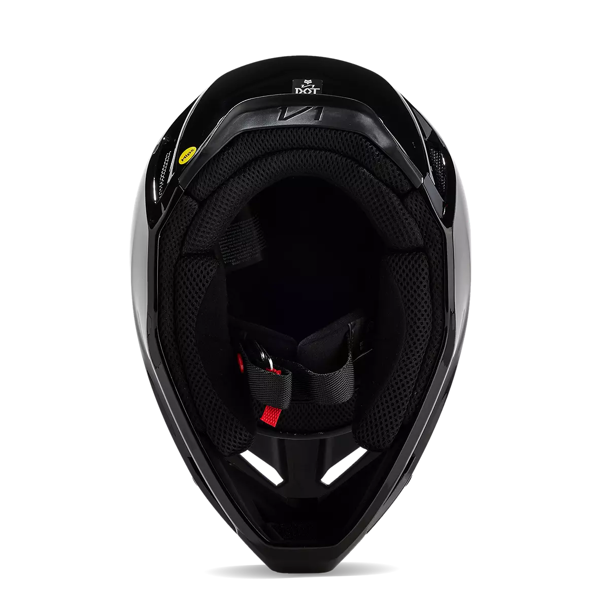 Casco Moto Cross Enduro Fox V1 Solid Black | Nero Lucido - immagine 6