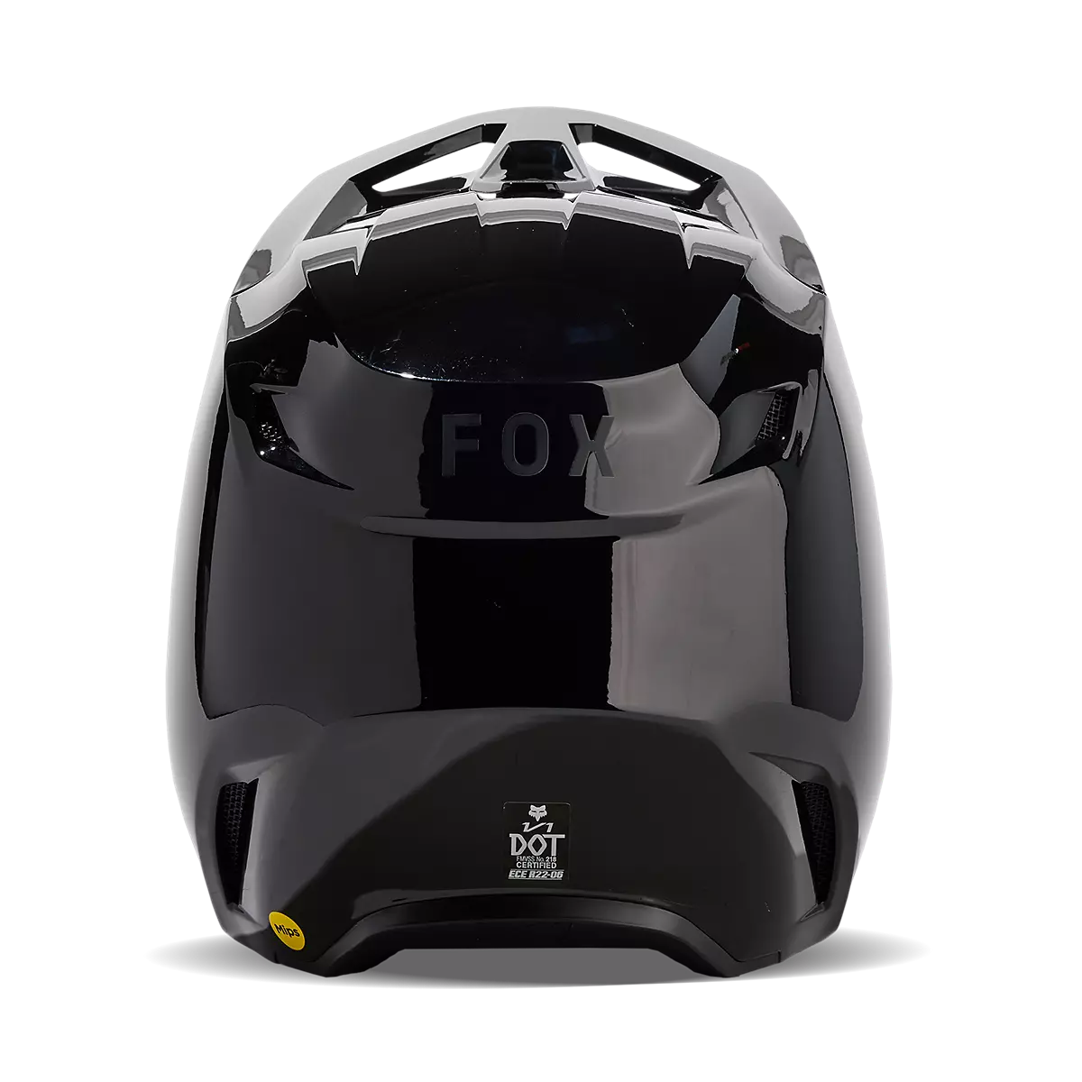 Casco Moto Cross Enduro Fox V1 Solid Black | Nero Lucido - immagine 5