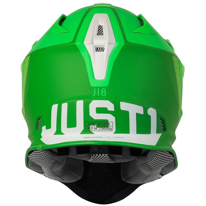 Casco Moto Cross Enduro JUST1 J18 + MIPS PULSAR Verde Lime Fluo Opaco - immagine 5