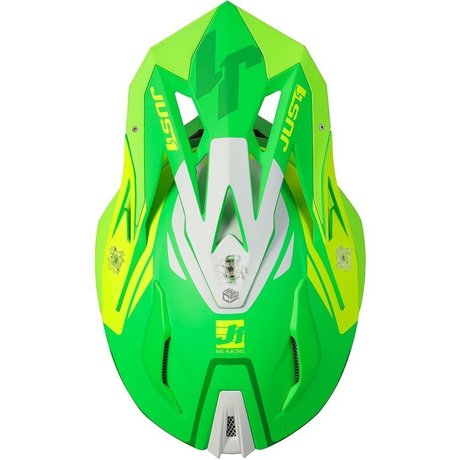 Casco Moto Cross Enduro JUST1 J18 + MIPS PULSAR Verde Lime Fluo Opaco - immagine 4
