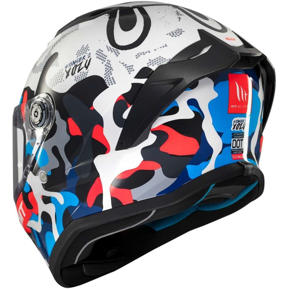 Casco Moto Integrale Mt Helmets STINGER 2 YOZU A7 Lucido - immagine 9