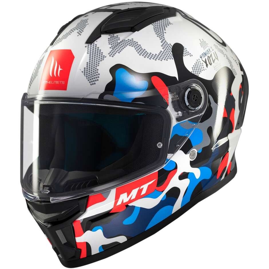 Casco Moto Integrale Mt Helmets STINGER 2 YOZU A7 Lucido