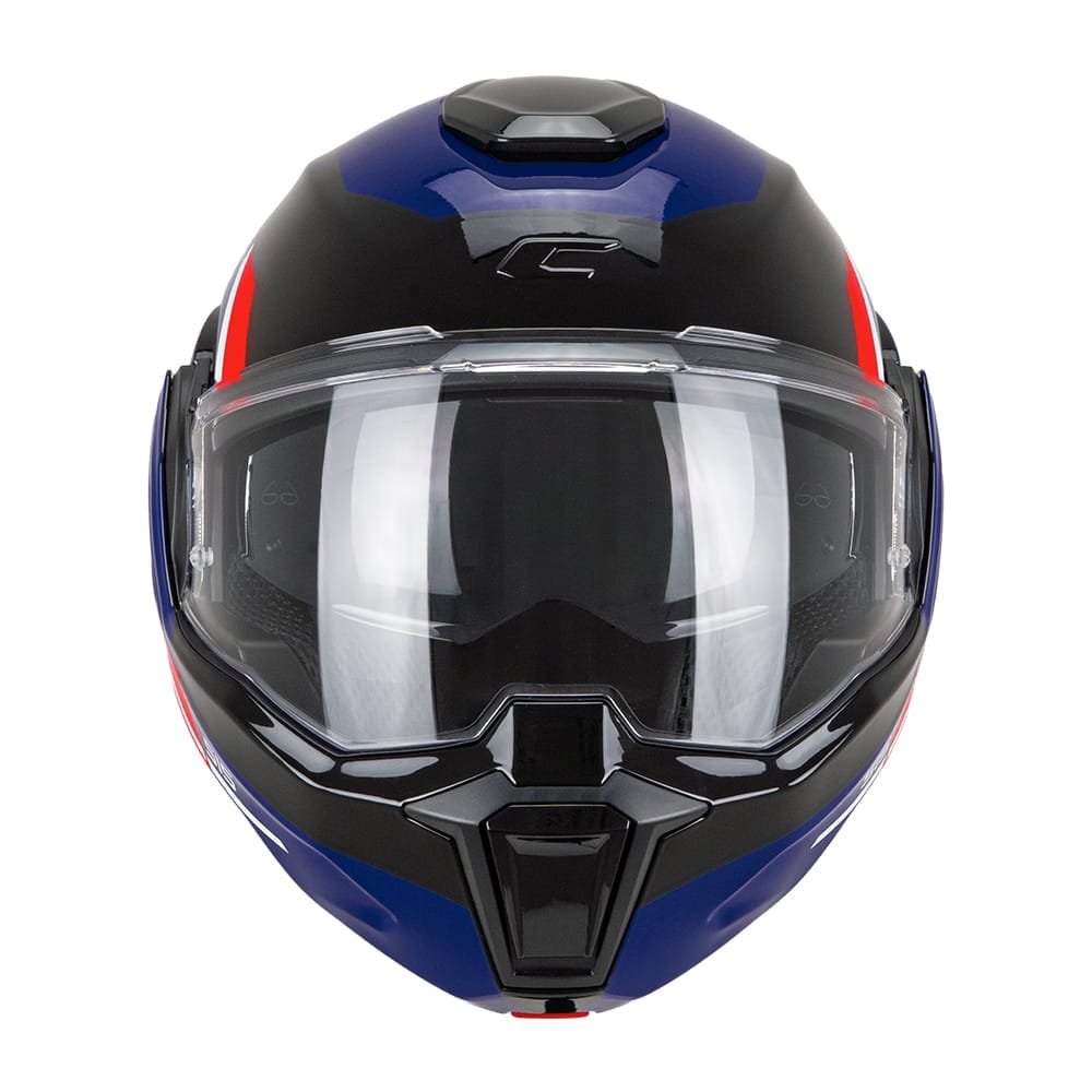Casco Moto Modulare Reversibile Cgm 515G VERSO SPORT Nero Blu Rosso Fluo Lucido - immagine 4