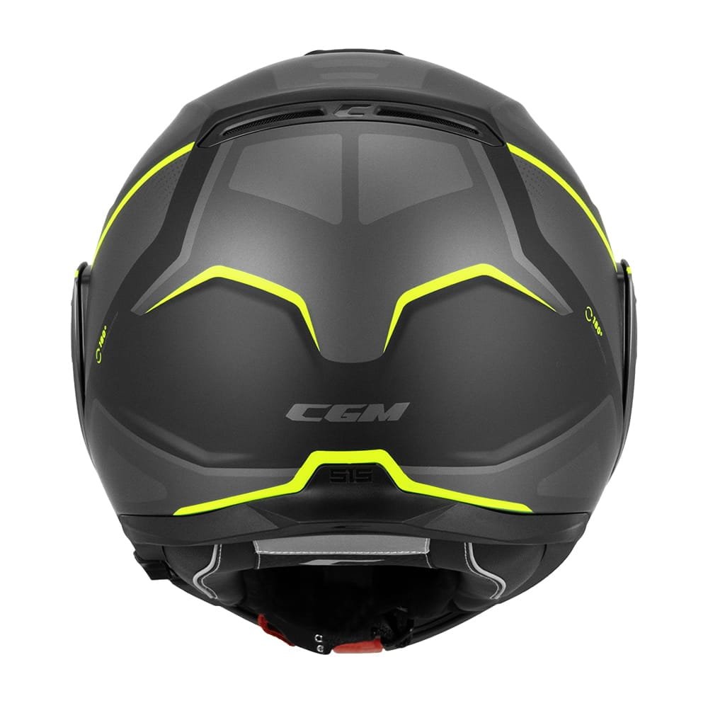 Casco Moto Modulare Reversibile Cgm 515S VERSO RACE Nero Giallo fluo opaco - immagine 3