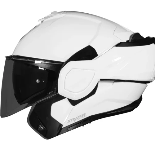 Casco Moto Modulare Reversibile Origine STRATOS Solid Bianco Lucido