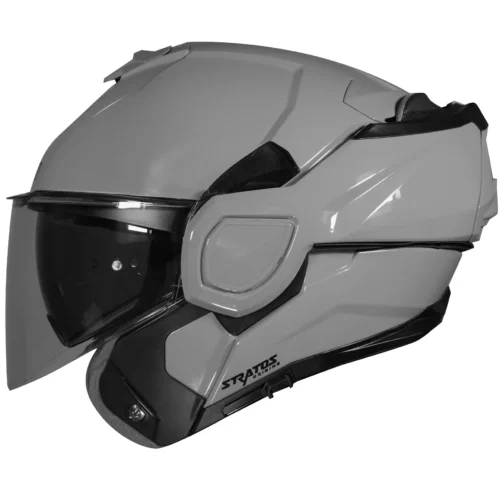 Casco Moto Modulare Reversibile Origine STRATOS Solid Grigio Lucido