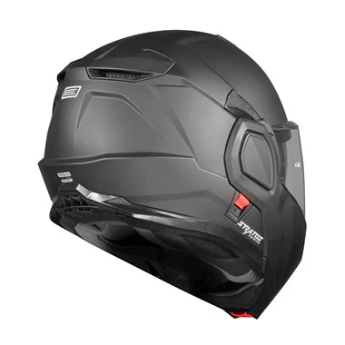 Casco Moto Modulare Reversibile Origine STRATOS Solid Nero Opaco - immagine 3