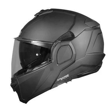 Casco Moto Modulare Reversibile Origine STRATOS Solid Nero Opaco - immagine 5