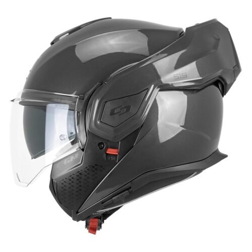 Casco Moto Modulare Reversibile Cgm 515a Verso Mono Grafite Lucido
