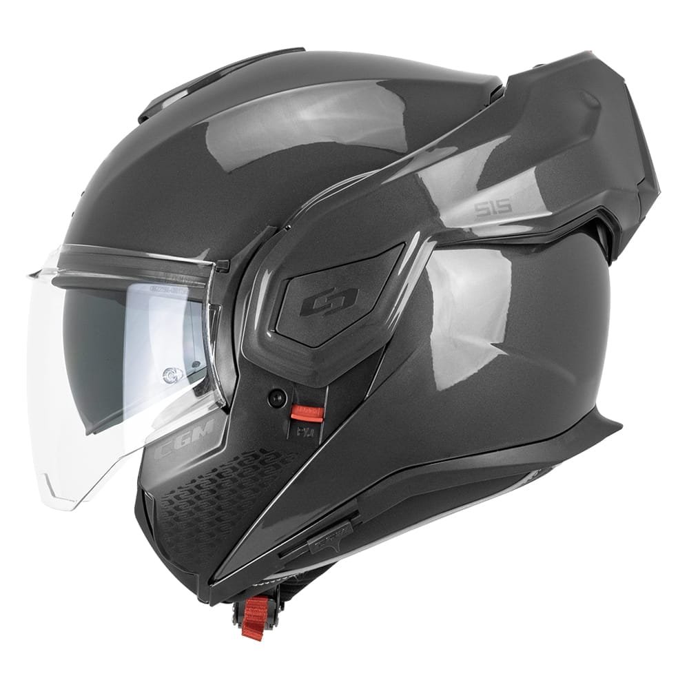 Casco Moto Modulare Reversibile Cgm 515a Verso Mono Grafite Lucido