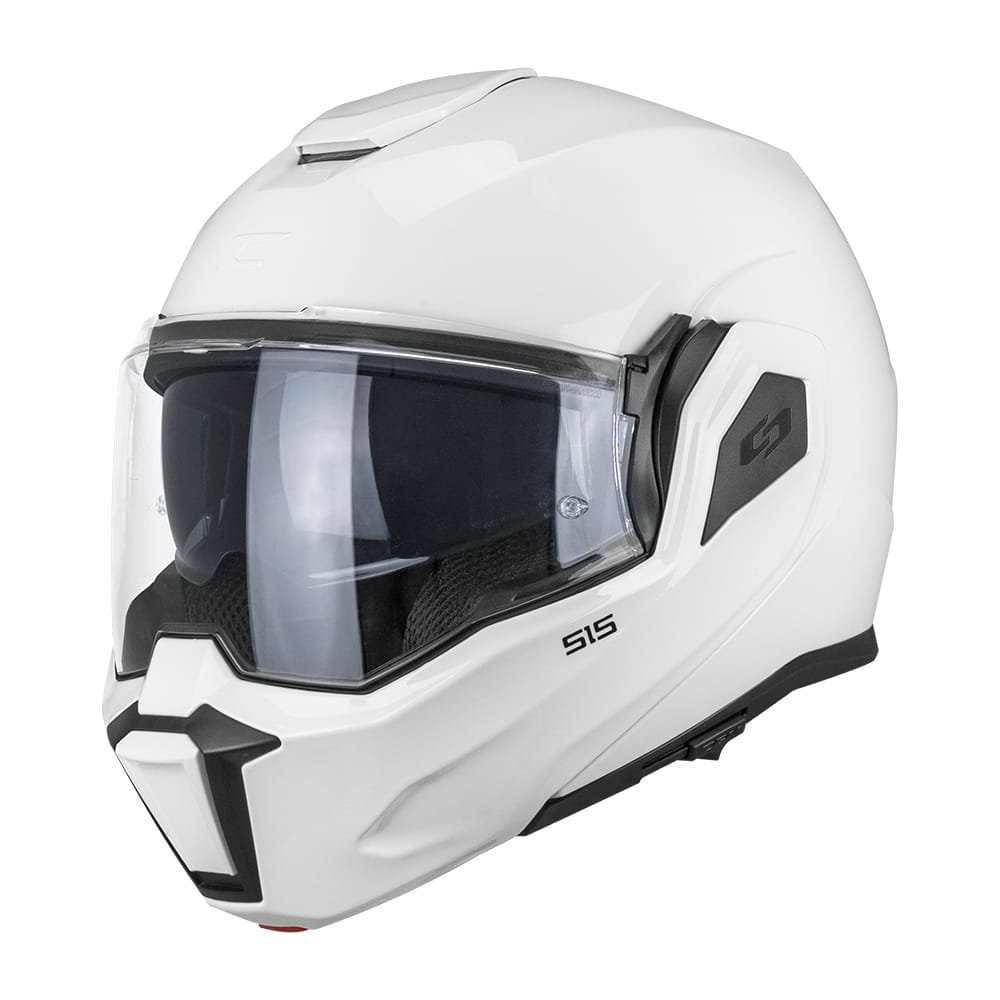 Casco Moto Modulare Reversibile Cgm 515a Verso Mono Bianco Lucido - immagine 4