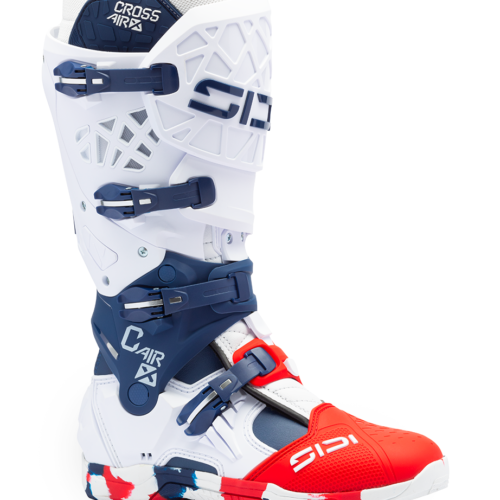 Stivali Moto Cross Sidi Crossair X Bianco/Blu Navy/Rosso