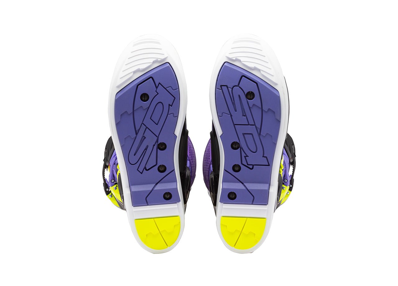 Stivali Moto Cross Sidi Crossfire 3 SRS Viola/Nero/Giallo Fluo - immagine 5