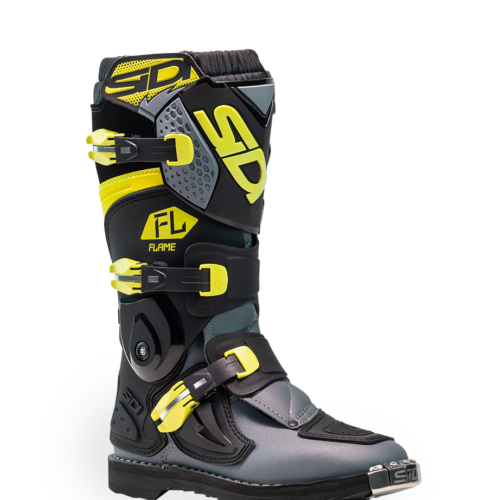Stivali Moto Cross Bambino Sidi Flame Nero/Lime