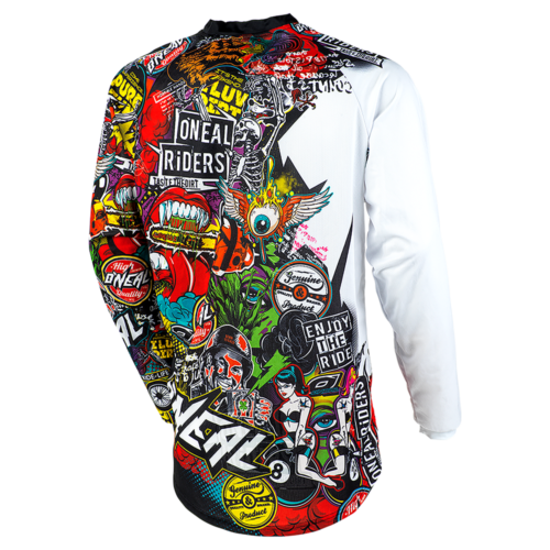 Completo Motocross O'Neal Mayhem Crank Nero/Multi (Maglia + Pantaloni)