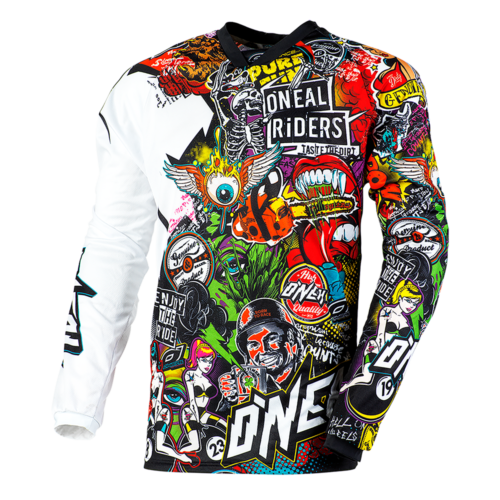 Completo Moto Cross O'Neal Mayhem Crank Nero/Multicolore