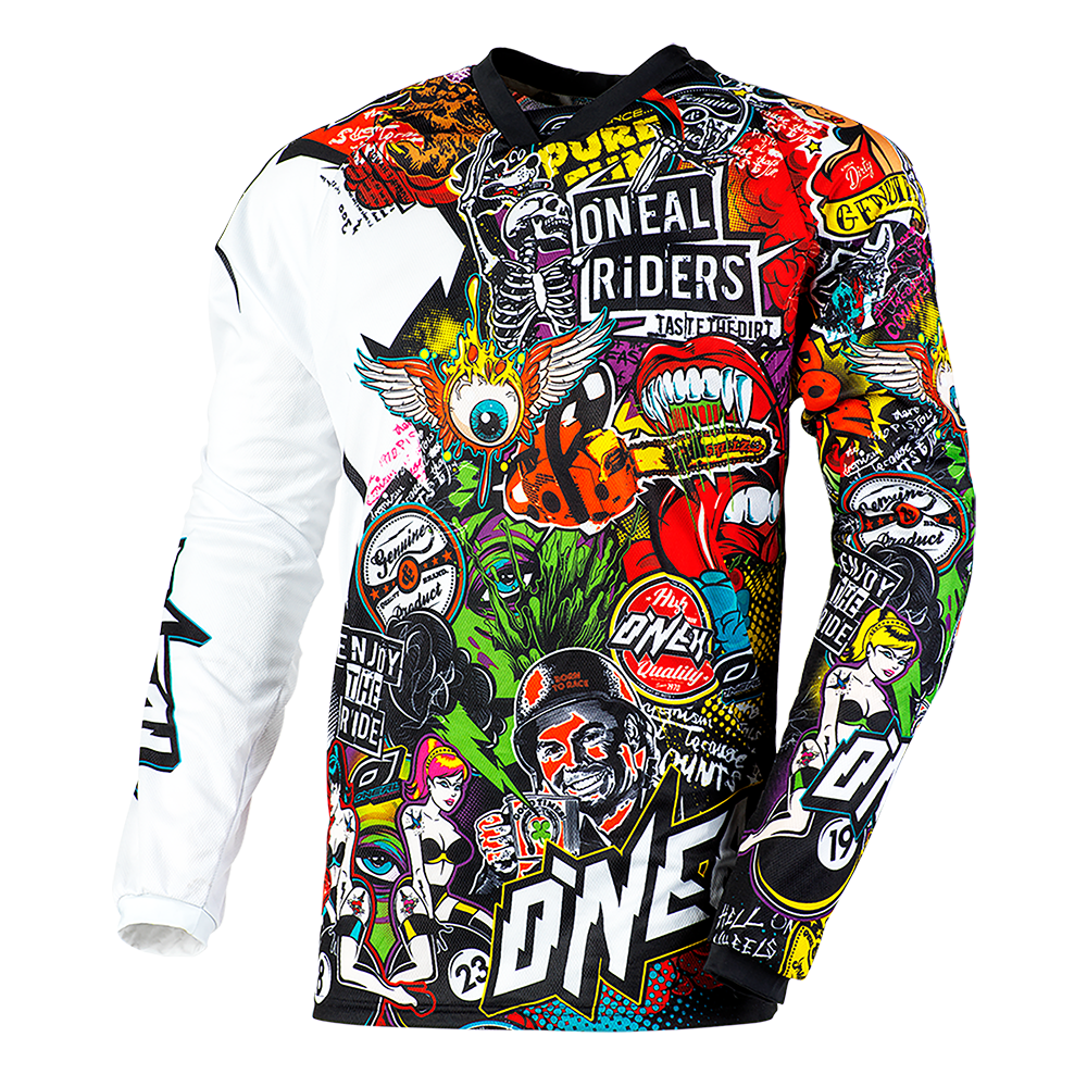 Completo Moto Cross O'Neal Mayhem Crank Nero/Multicolore