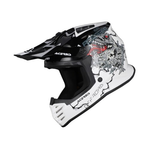 Casco Moto Cross Acerbis Profile Junior Bianco/Nero