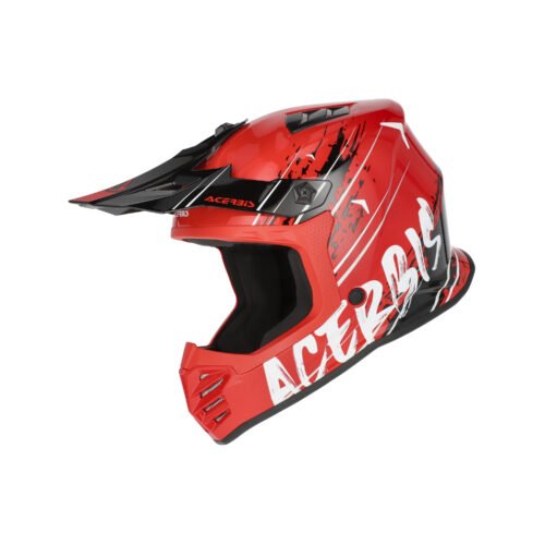 Casco Moto Cross Acerbis Profile Junior Rosso/Nero