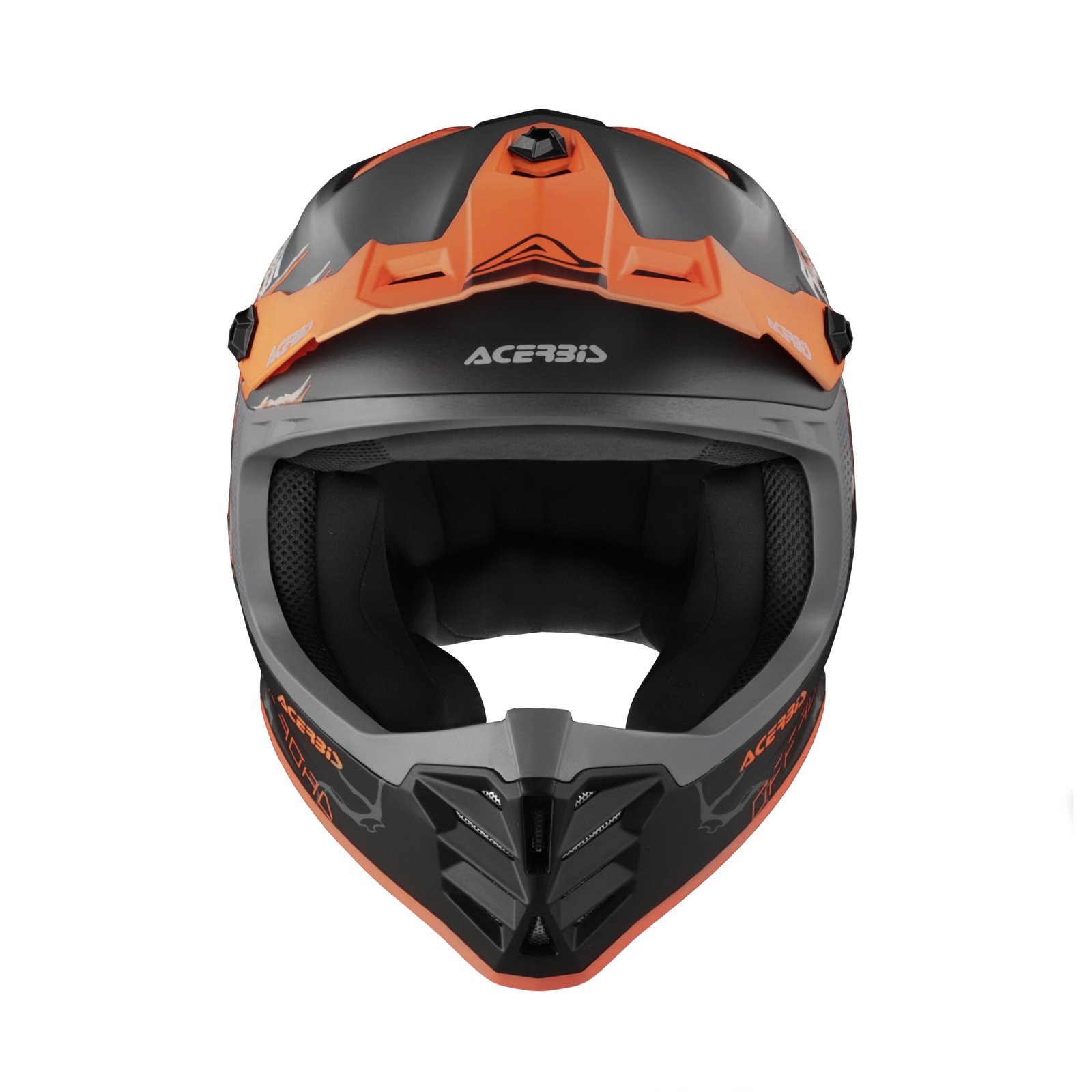 Casco Moto Cross Acerbis Profile Junior Nero/Arancio Fluo