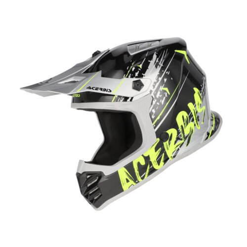 Casco Moto Cross Acerbis Profile Junior Nero/Giallo Fluo