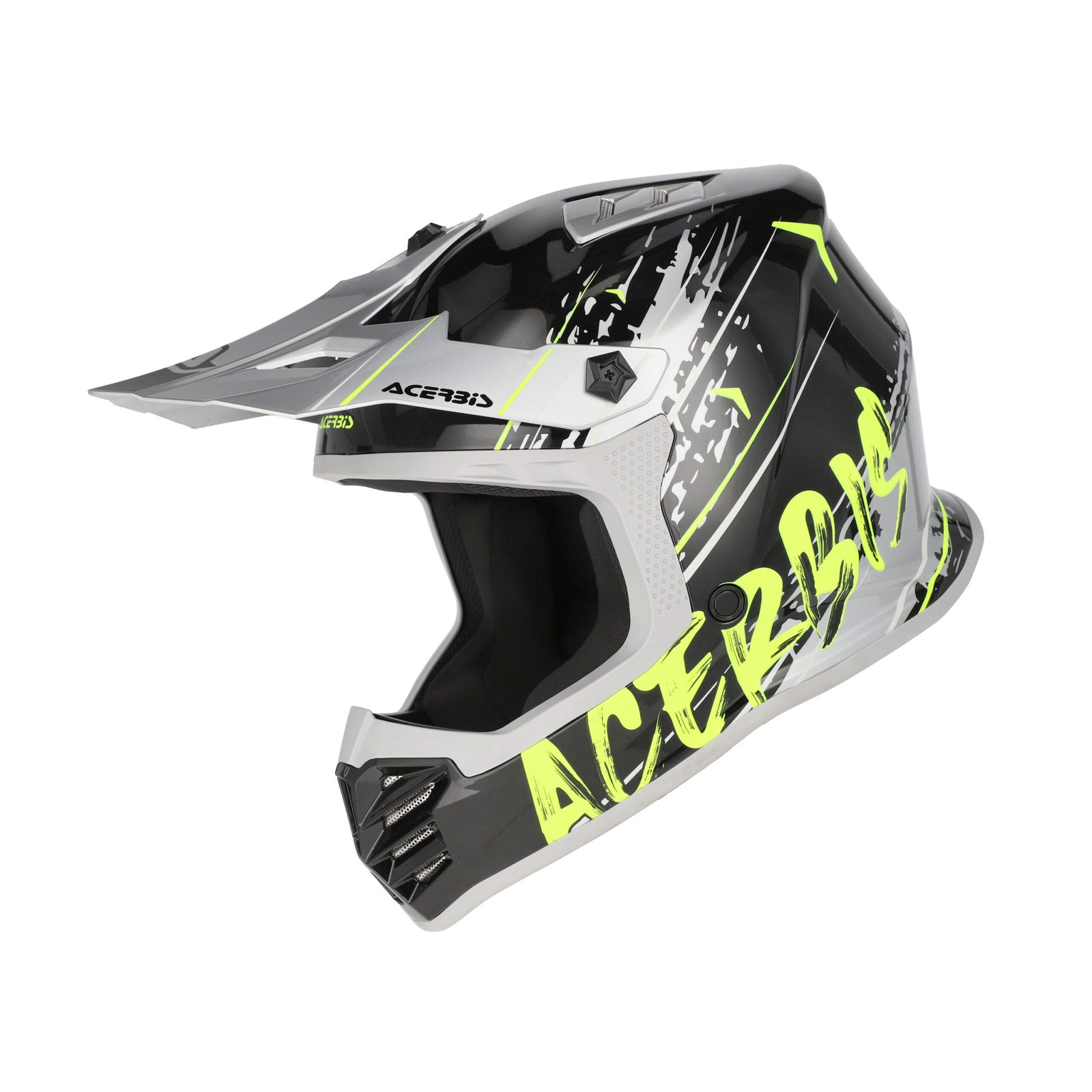 Casco Moto Cross Acerbis Profile Junior Nero/Giallo Fluo