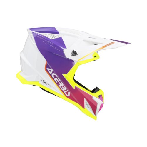 Casco Moto Cross Acerbis T711 Bianco/Viola
