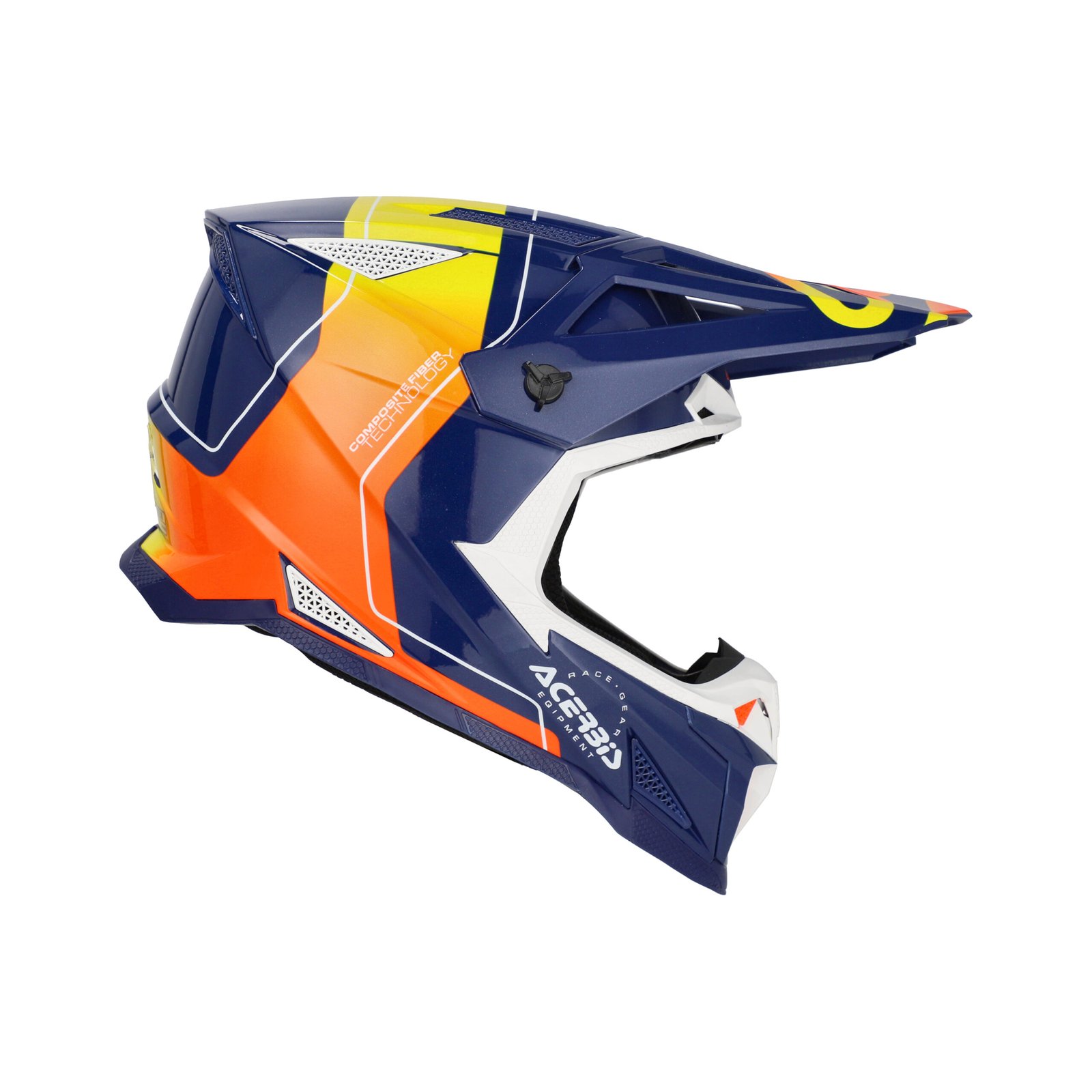 Casco Moto Cross Acerbis T711 Blu/Arancio - immagine 2