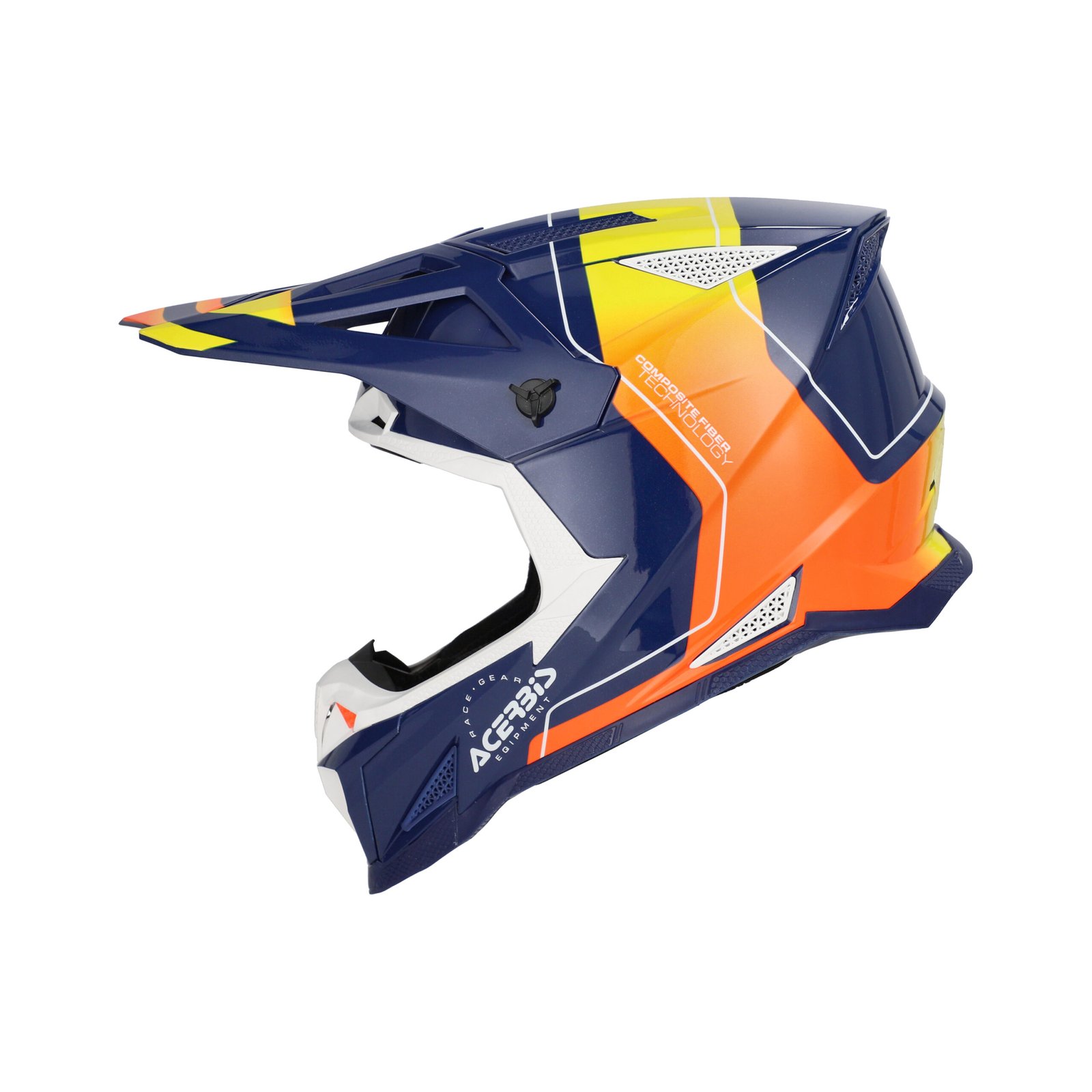 Casco Moto Cross Acerbis T711 Blu/Arancio - immagine 3