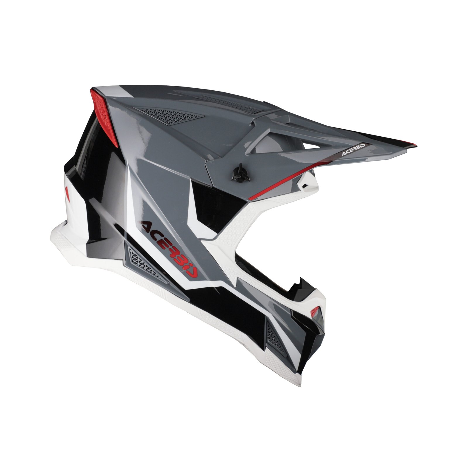 Casco Moto Cross Acerbis T711 Grigio/Nero