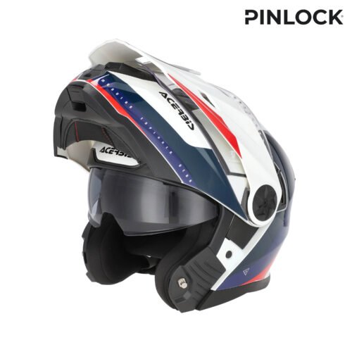 Casco Moto Modulare Acerbis Rider Bianco/Blu/Rosso