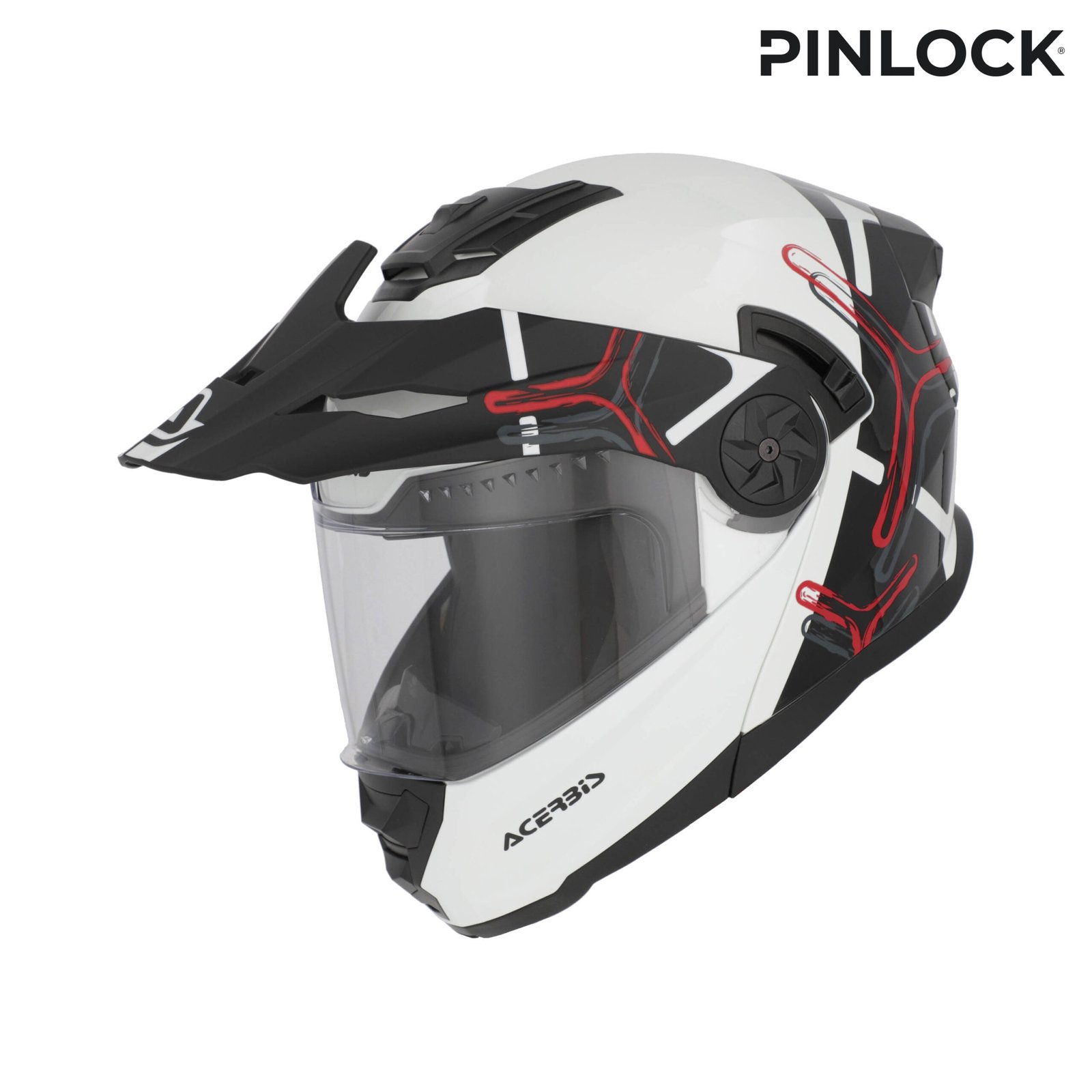 Casco Moto Modulare Acerbis Rider Bianco/Nero - immagine 2