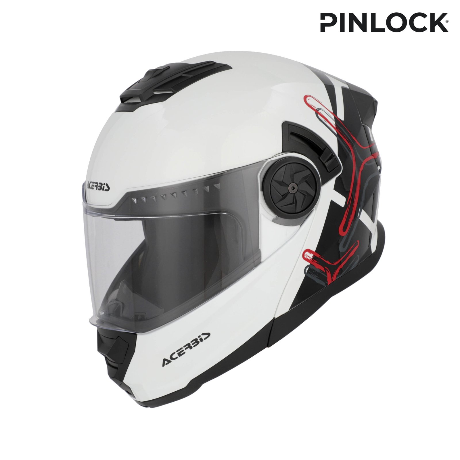 Casco Moto Modulare Acerbis Rider Bianco/Nero - immagine 3