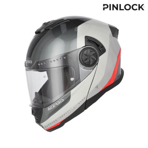 Casco Moto Modulare Acerbis Rider Grigio/Rosso