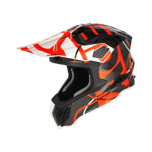 Casco Cross Enduro Acerbis Airstrike-C Nero/Arancio Fluo
