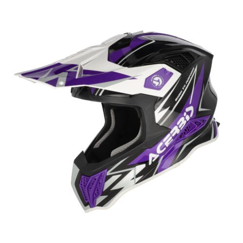 Casco Moto Cross Acerbis Airstrike-X Nero/Viola